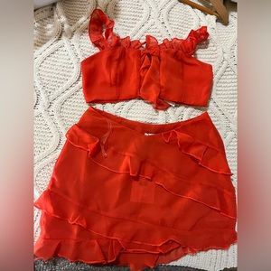 Outcast orange Set XS NWT